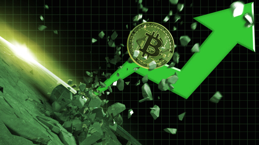 Bitcoin Price Breaks Upward: Up $1,000 in One Hour