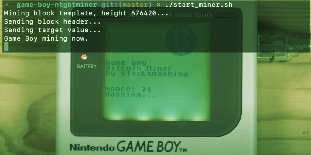 This Guy Turned a Vintage Game Boy Into A (Very Slow) BTC Miner