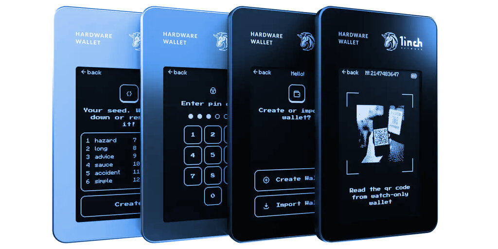 1inch launches proprietary hardware wallet as self-custody trend grows