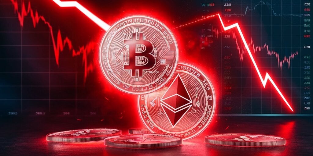 Bitcoin and Ethereum Prices Drop, Triggering $200 Million in Liquidations