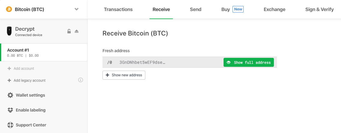Trezor Bridge Wallet