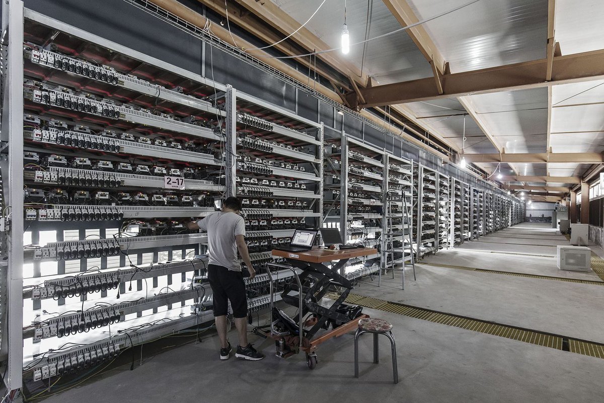 A Bitcoin mining farm