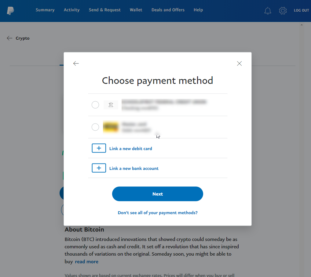 how to buy bitcoin with paypal on blockchain