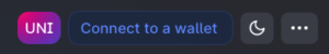 Schermata Uniswap "connetti a un portafoglio"