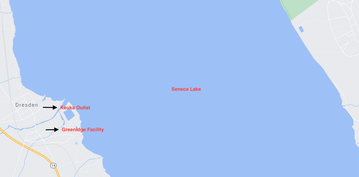 Seneca Lake and the surrounding area