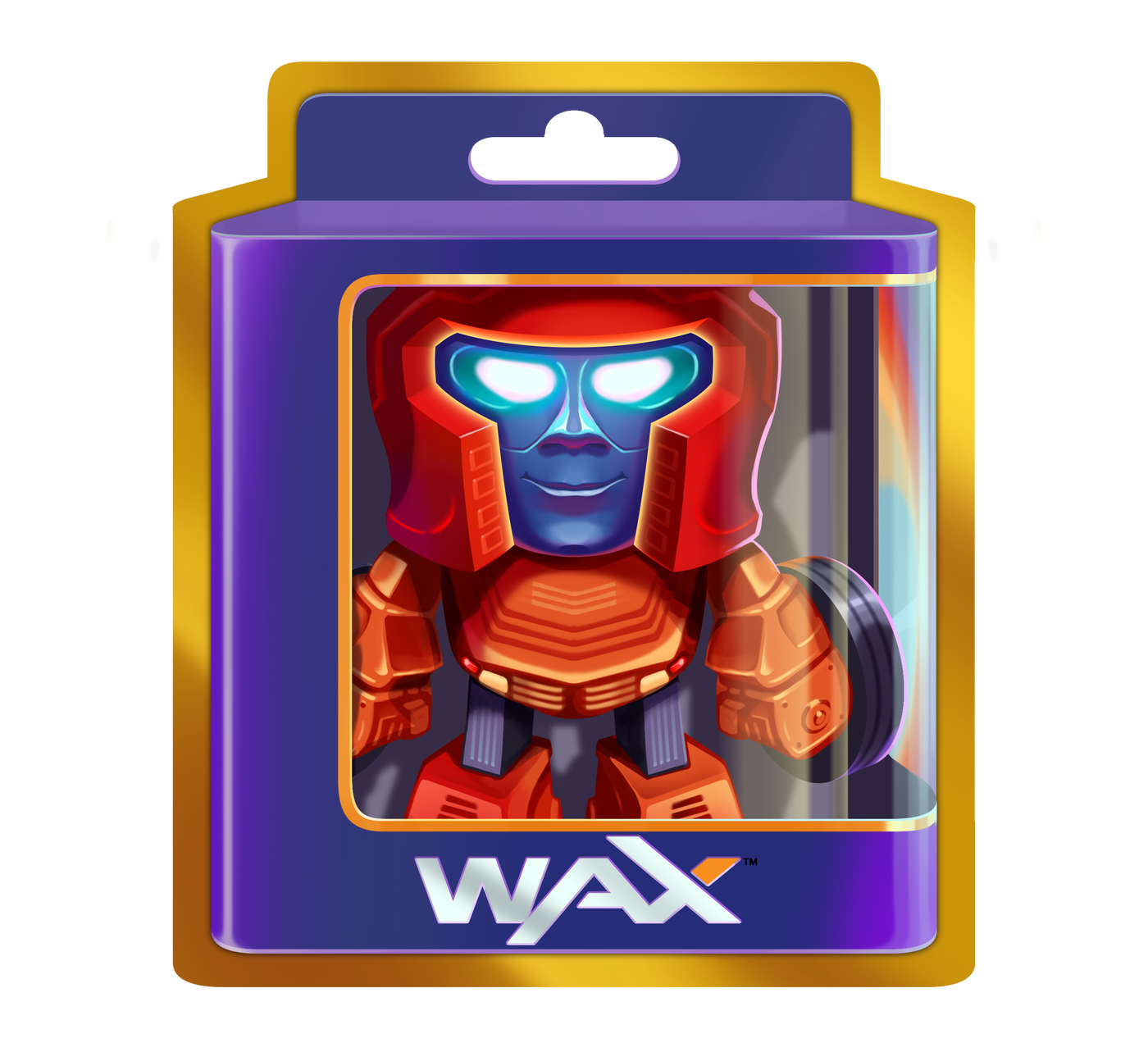 상자에 들어 있는 WAX 디지털 장난감.