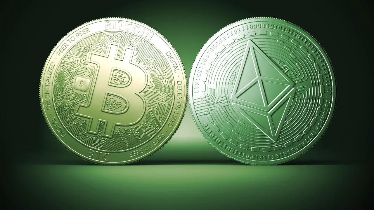 Bitcoin and Ethereum are the top two coins by market cap. Image: Shutterstock.