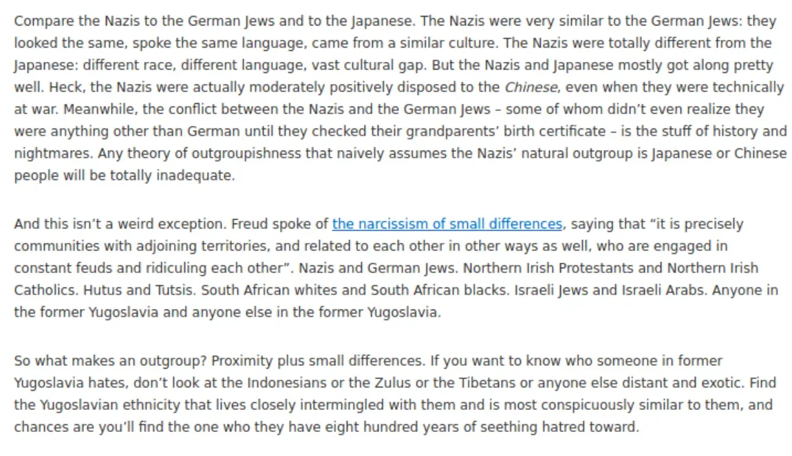 Nazis and German Jews comparison text.