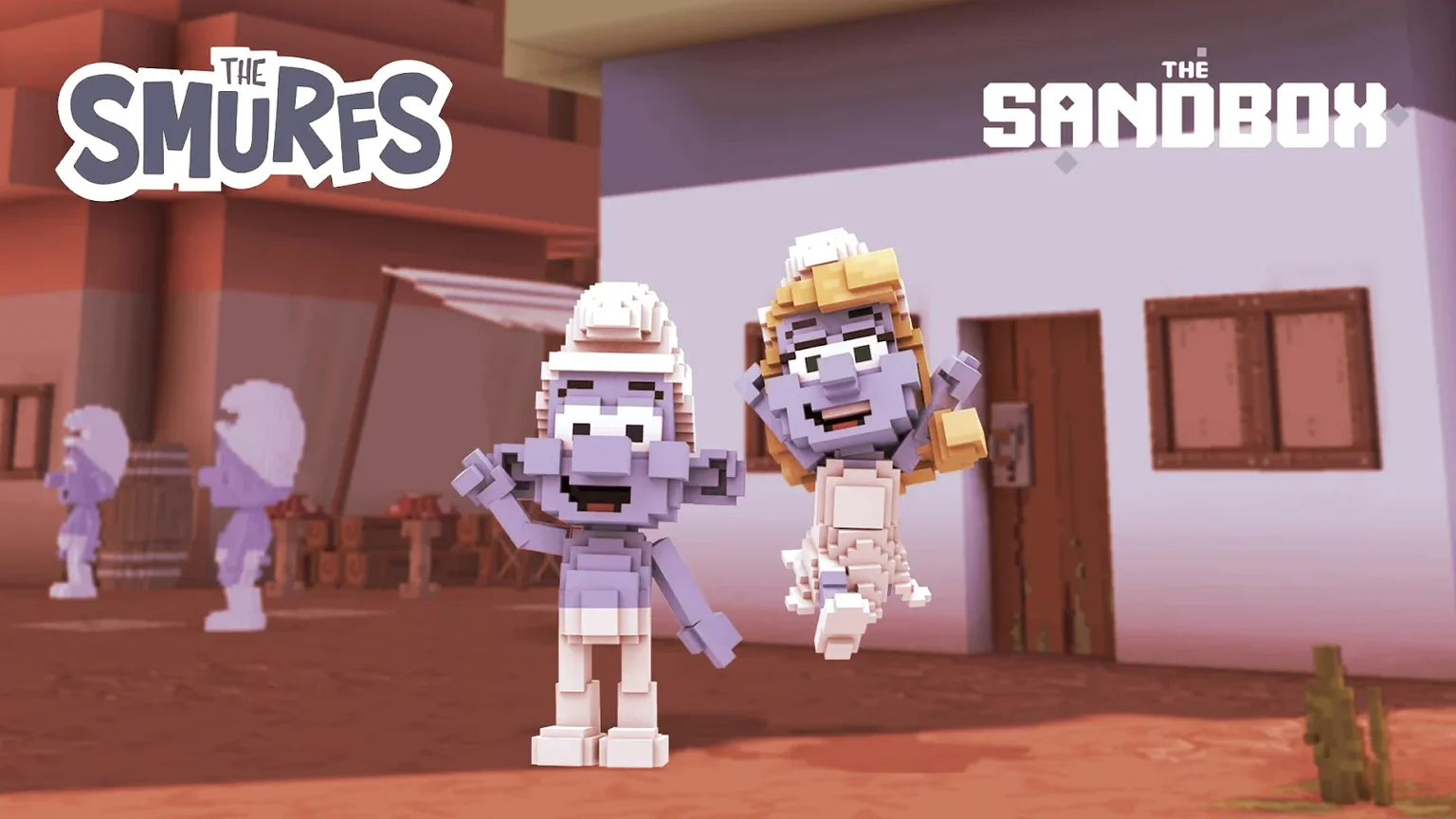 The Smurfs come to The Sandbox. Image credit: The Smurfs