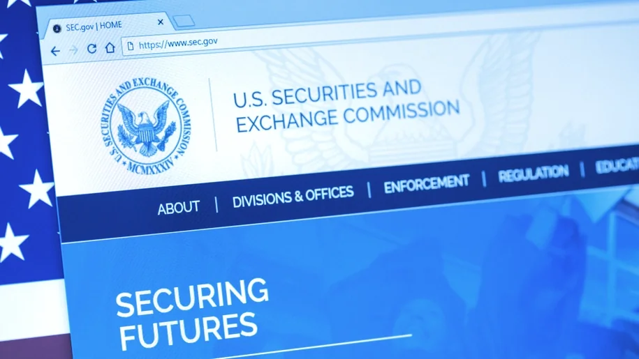 The SEC website. Image: Shutterstock