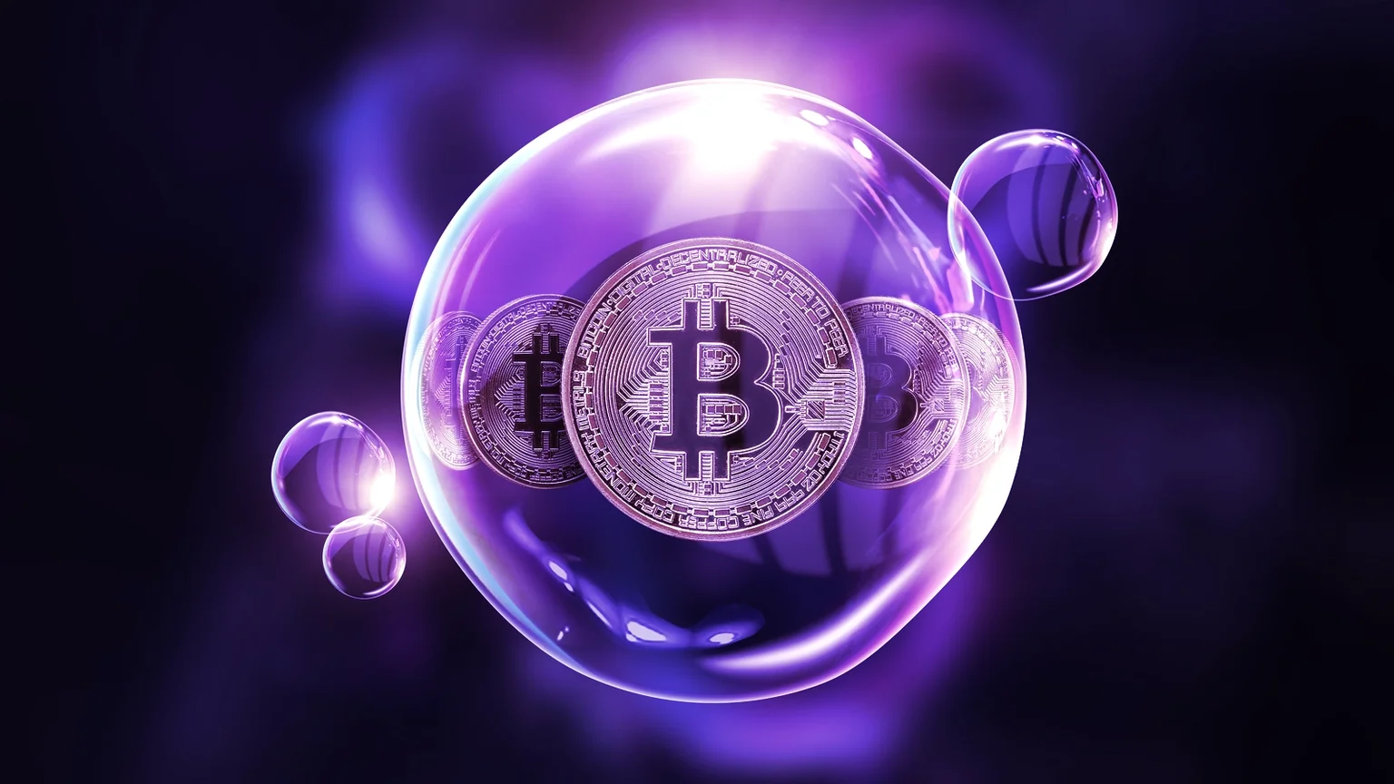 Bitcoin in a bubble. Image: Shutterstock