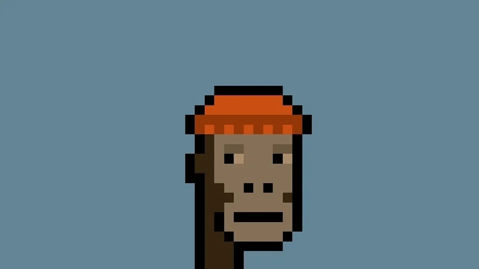 Just an ape wearing a knitted cap
