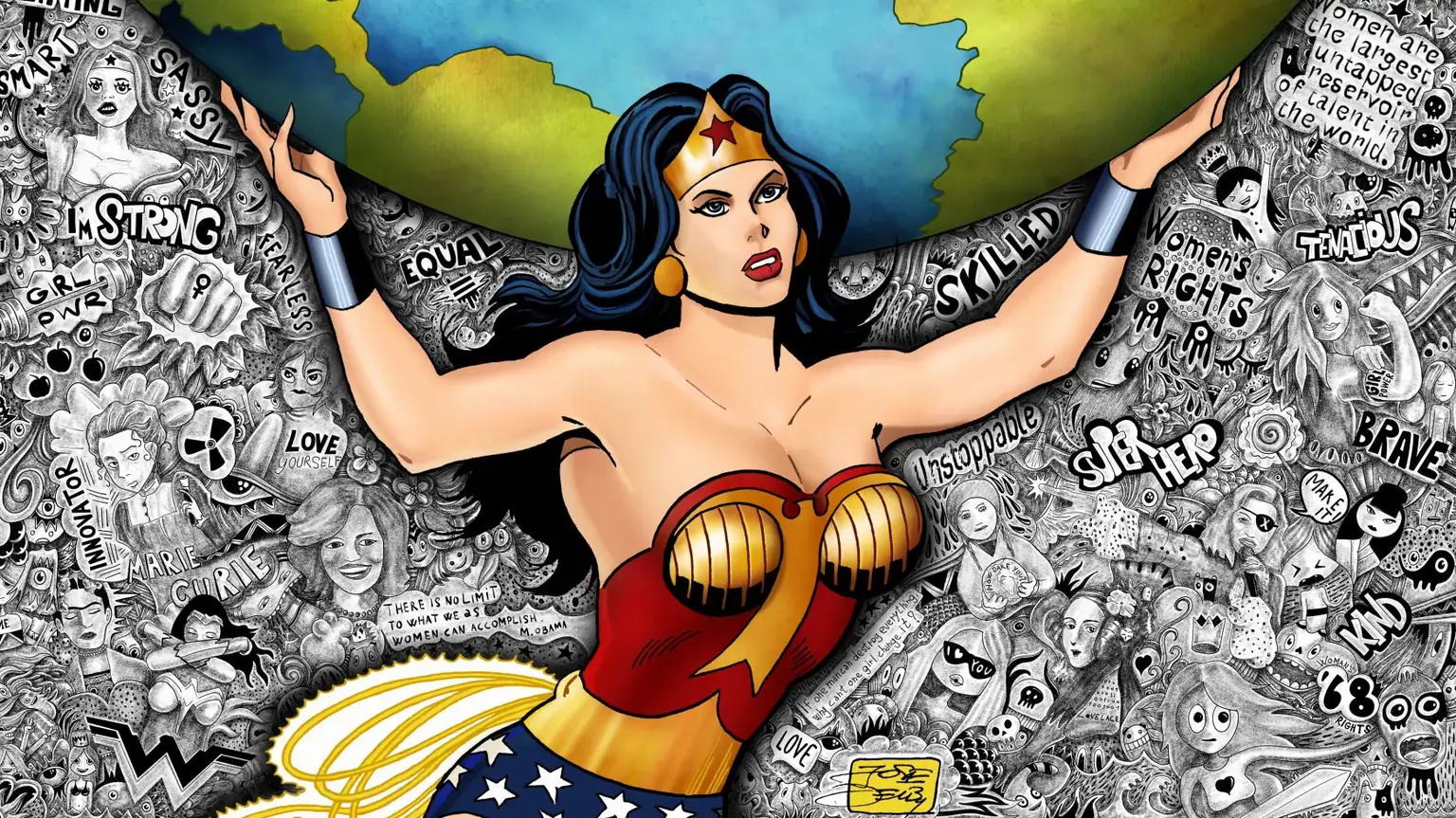 Wonder Woman NFT "Weight of the World" by José Delbo. Image: José Delbo