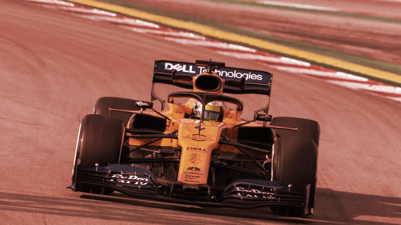 McLaren's Formula 1 car, seen in 2019. Image: Shutterstock