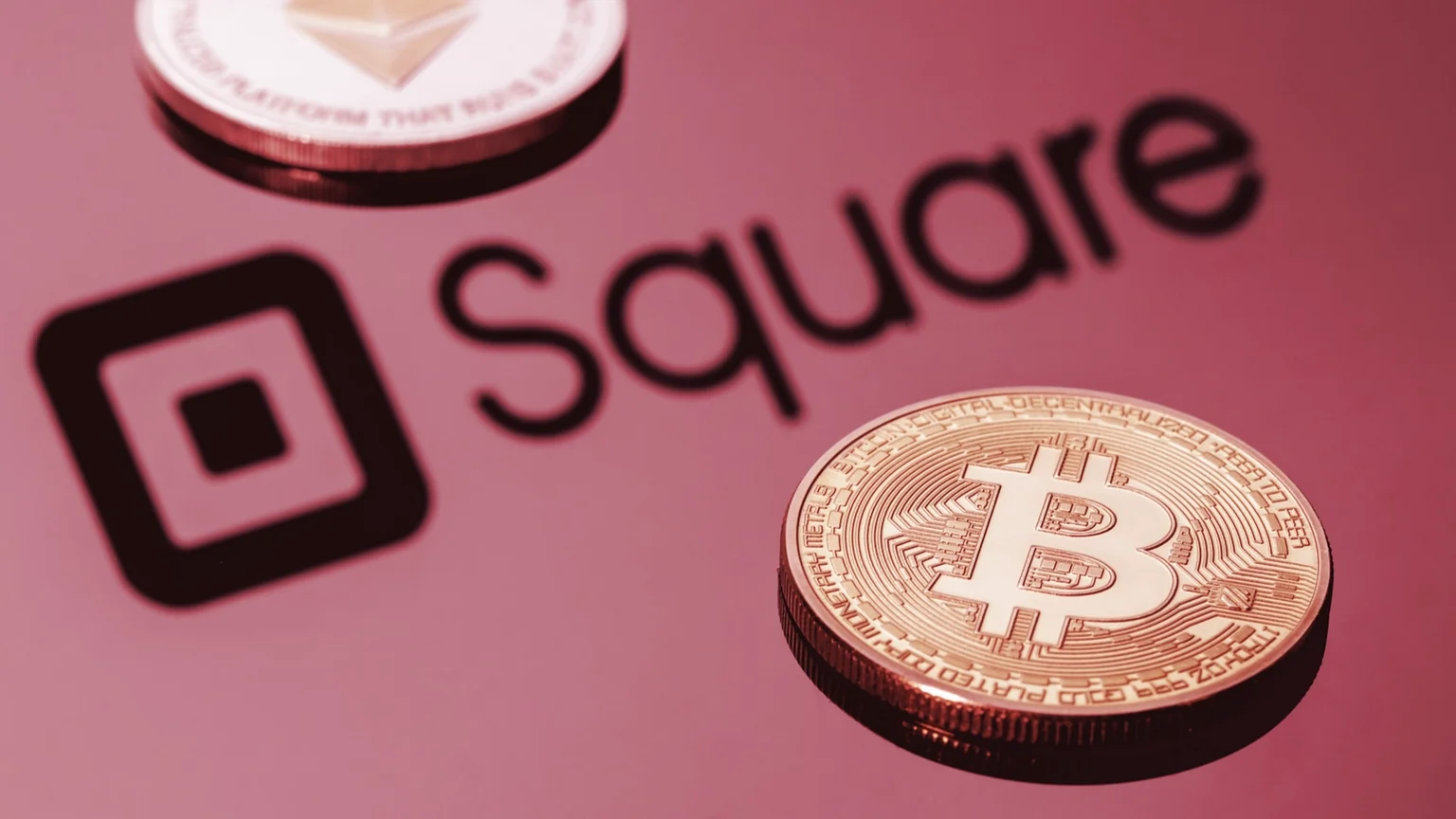 Square and Bitcoin. Image: Shutterstock