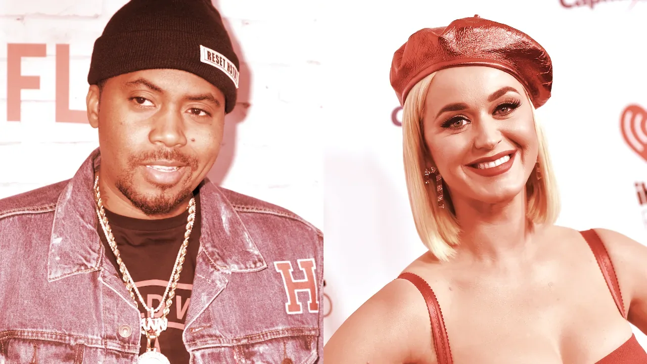 Katy Perry and Nas. Image: Shutterstock