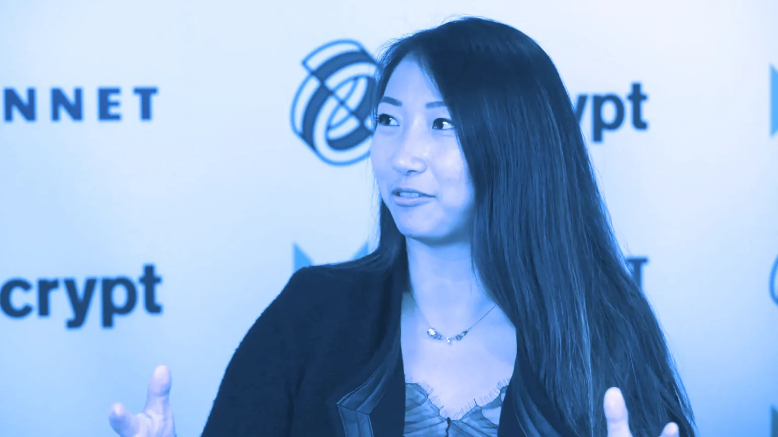 Amy Wu, former Lightspeed Ventures partner now running FTX's $2b Web3 fund, speaks to Decrypt at Messari Mainnet in NYC in September 2021. 