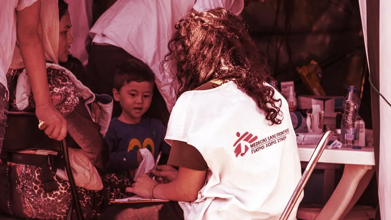 A Médecins Sans Frontières worker. Image: Shutterstock