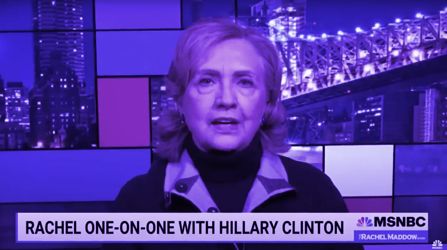 Hillary Clinton. Image: MSNBC