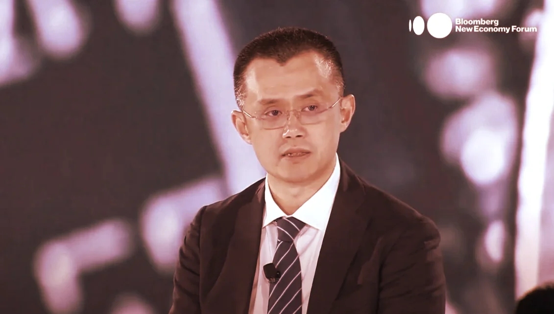 Changpeng Zhao, CEO de Binance. Imagen: Bloomberg New Economy Forum.