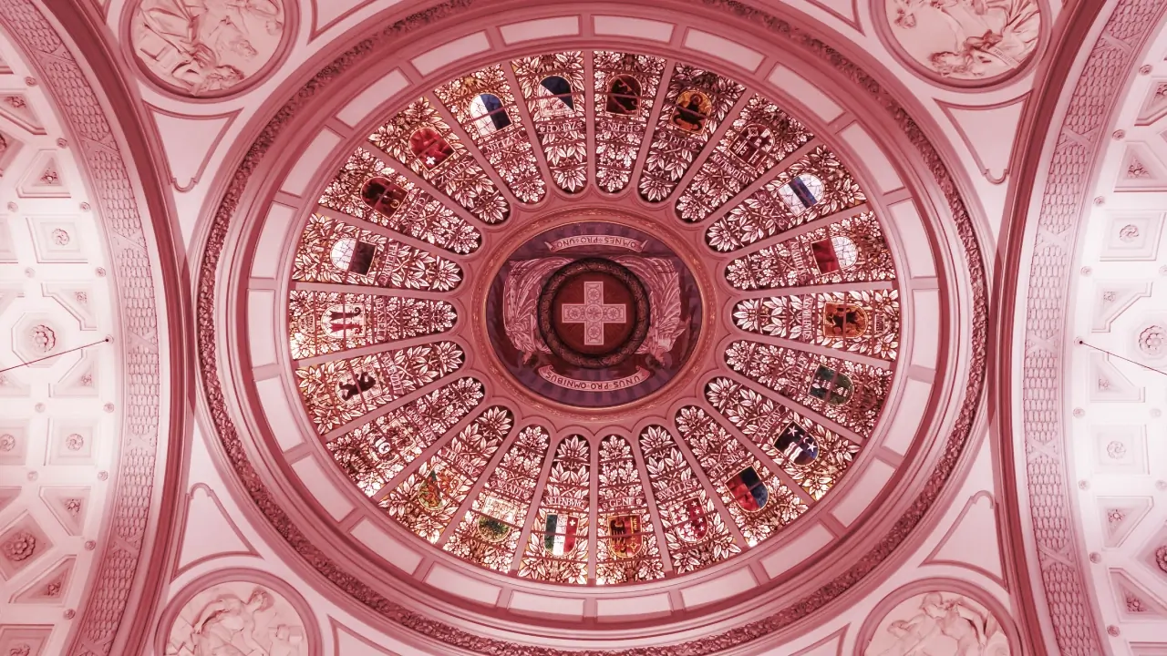 The dome of the Swiss Federal Palace, with the coats of arms of the cantons. Image: Shutterstock