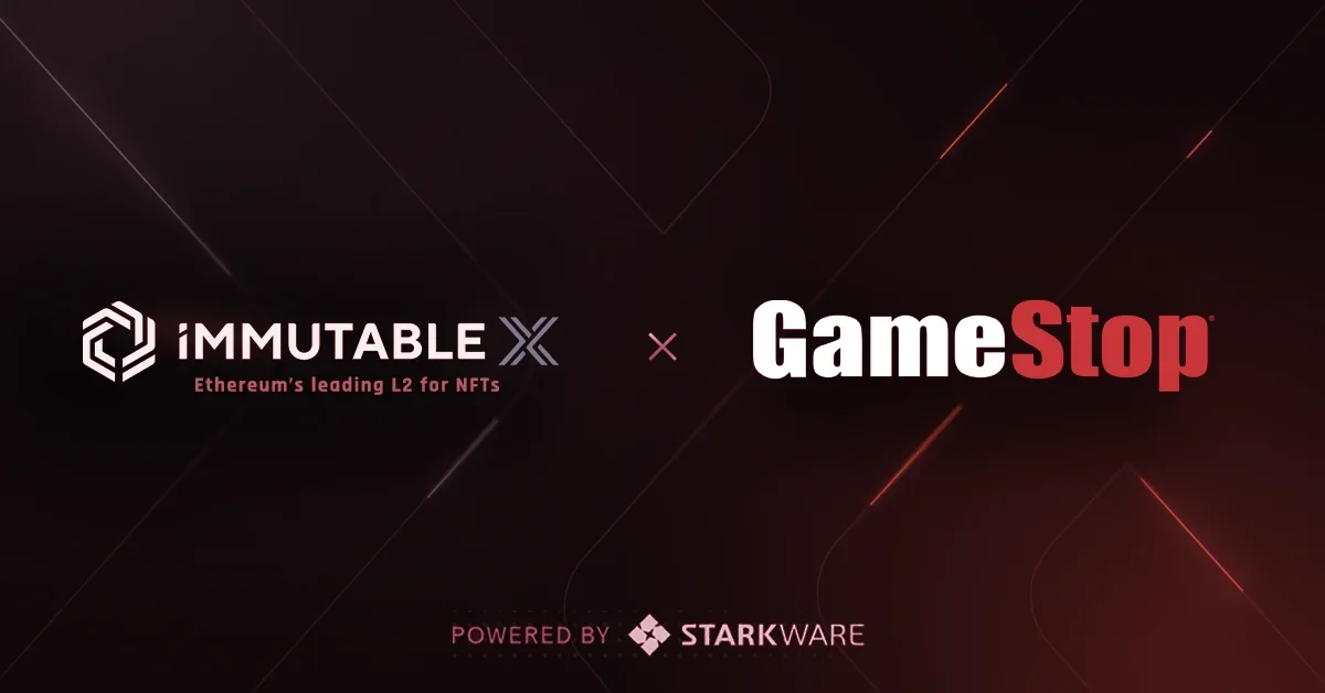 GameStop has tapped Immutable X for its NFT marketplace. Image: Immutable