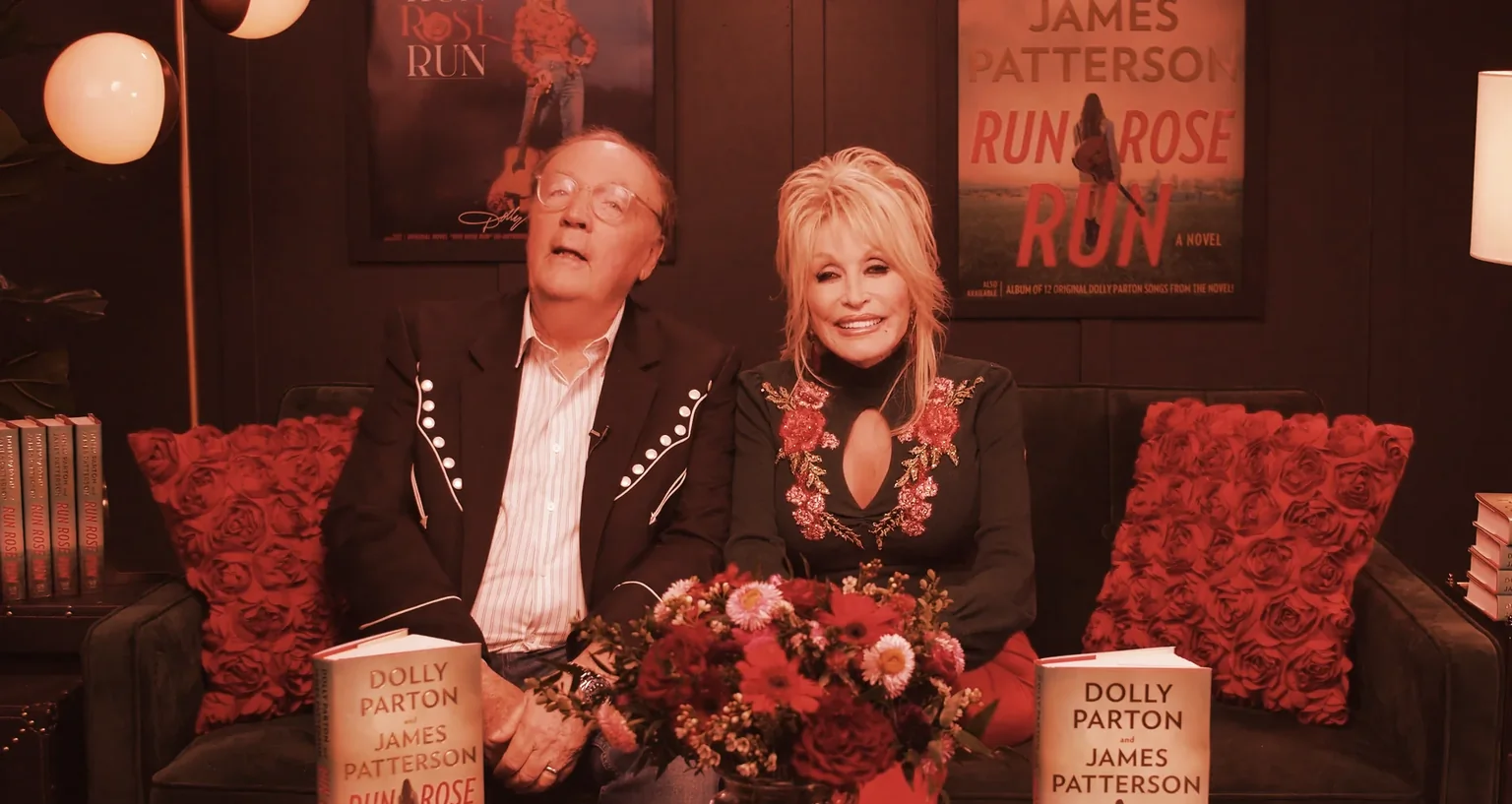 Dolly Parton and James Patterson. Image: Dollyverse