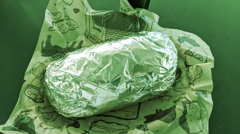 A Chipotle burrito. Image: Shutterstock