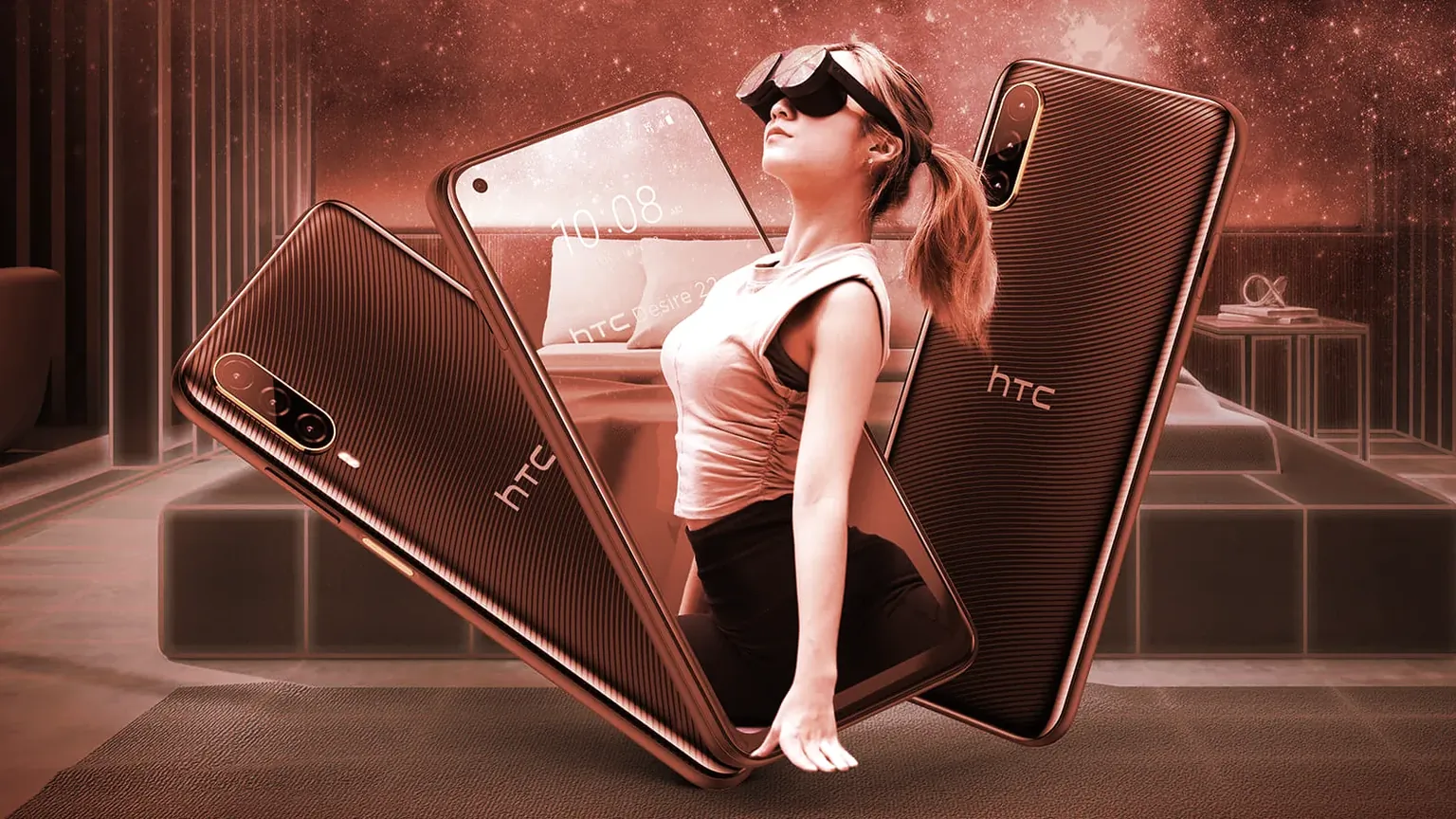 The HTC Desire 22 Pro is designed for metaverse applications. Image: HTC