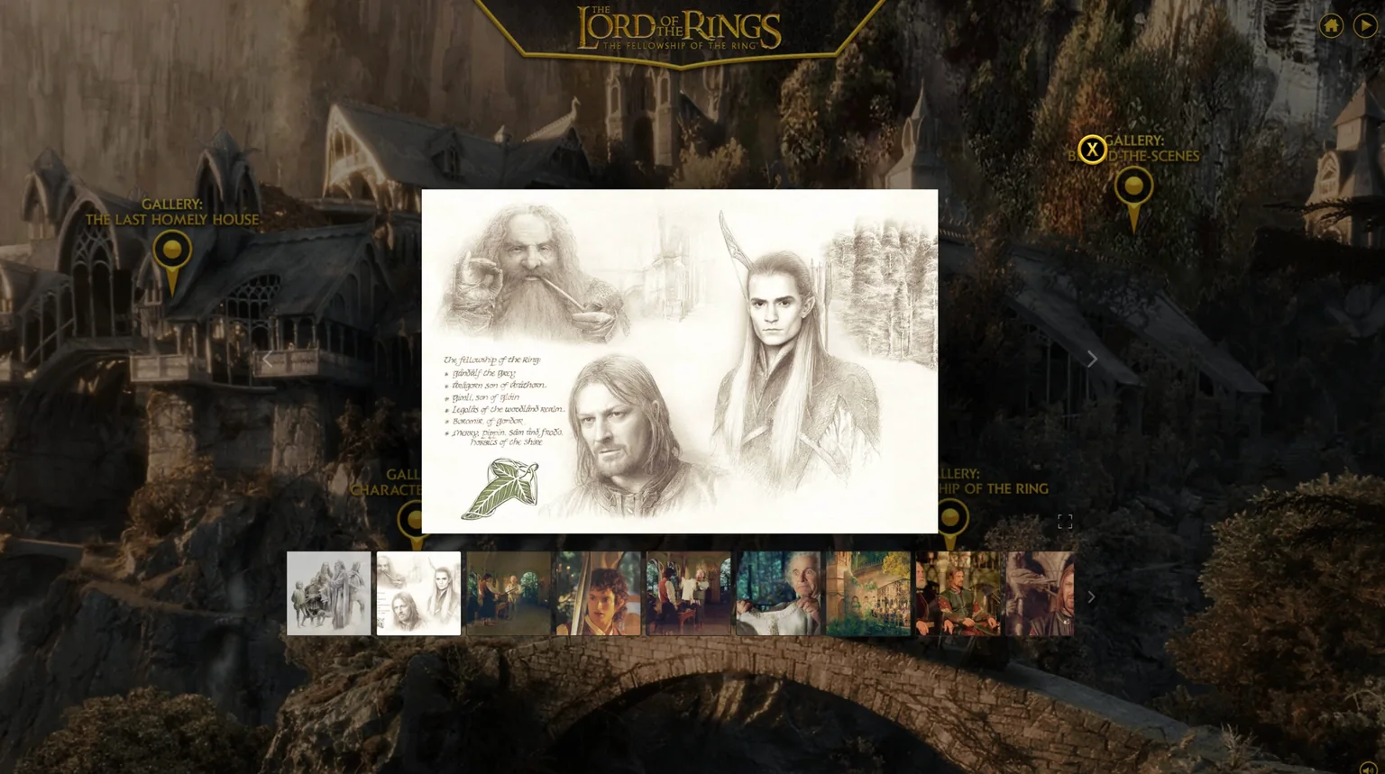 Imagen de la galería de fotos que muestra fotos de la película El señor de los anillos y contenido ilustrado.