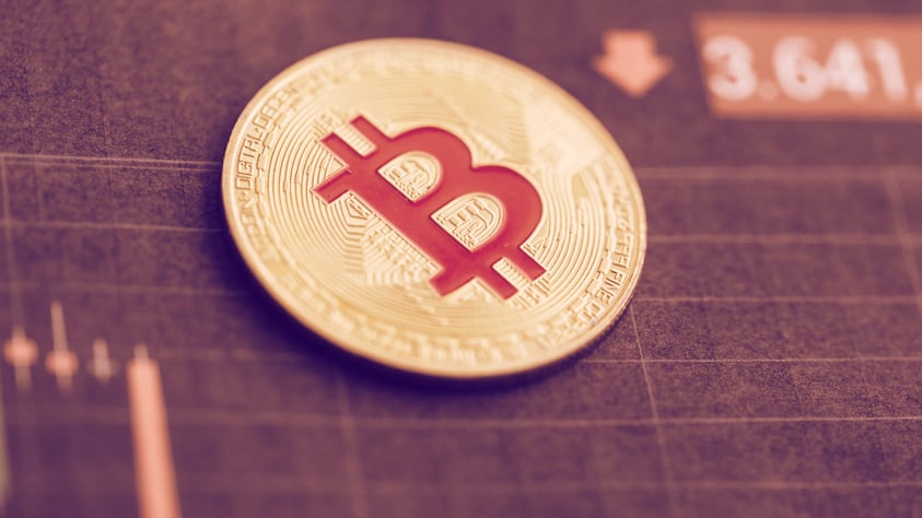Bitcoin and crypto market is down today. Image: Shutterstock