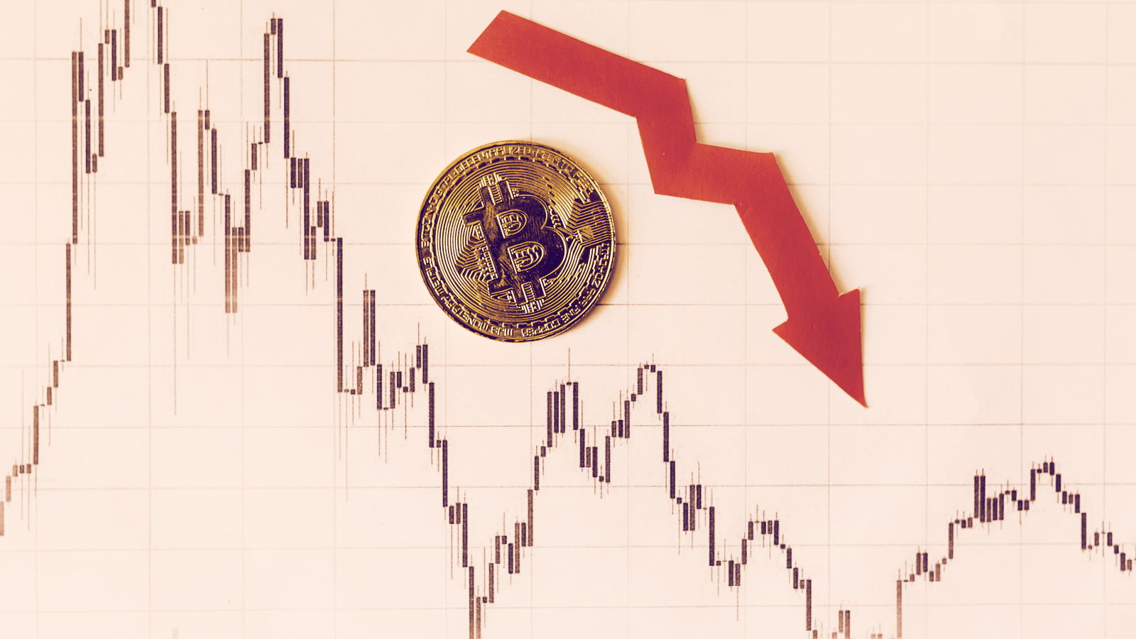 Bitcoin price falls again. Image: Shutterstock