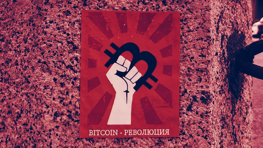 A Bitcoin Awareness Game sticker. Image: @btcstreetart
