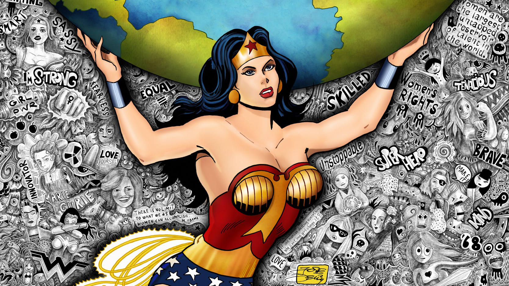 Wonder Woman NFT "Weight of the World" by José Delbo. Image: José Delbo