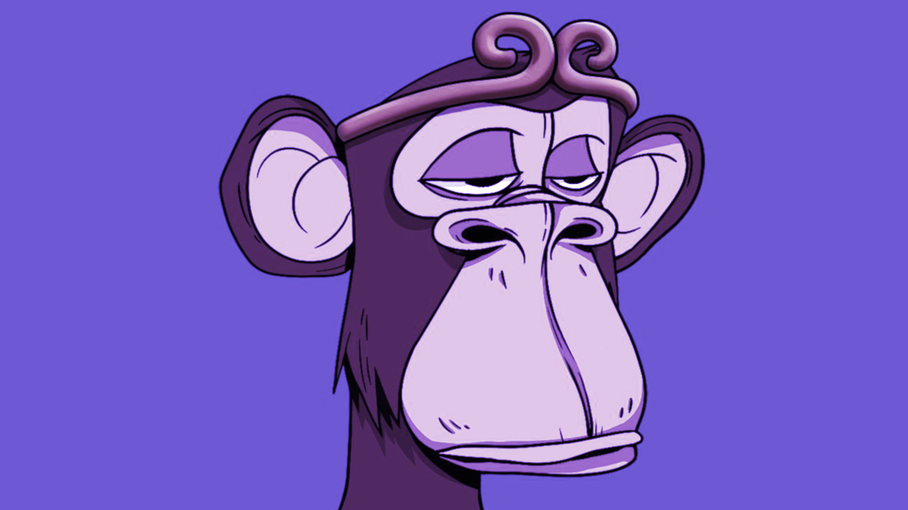 Purple Ape gif # - Market Show of Best Club crypto NFT ; Ape ; ARt