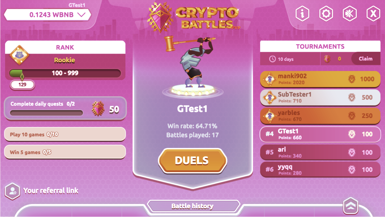 CryptoBattles is a play-to-earn game. Image: CryptoBattles