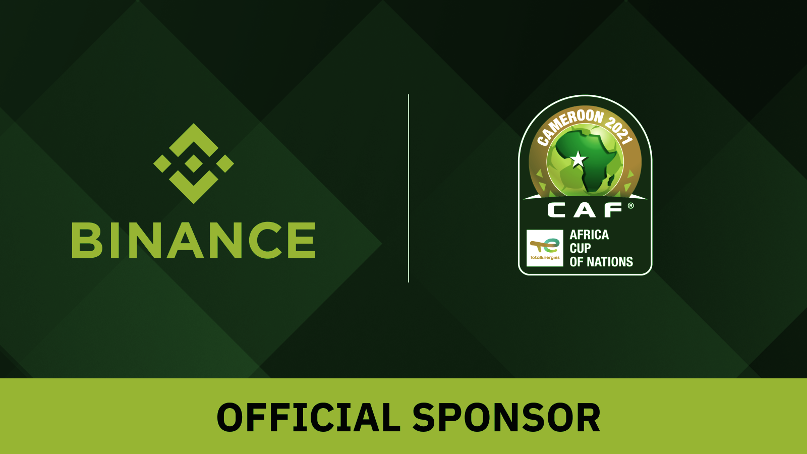 Binance becomes the official sponsor of AFCON. Image: Confederation of African Football