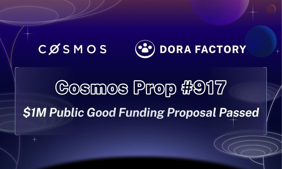 Cosmos Hub Approves $1 Million Grant to Dora Factory for Quadratic Funding  Initiative - Decrypt