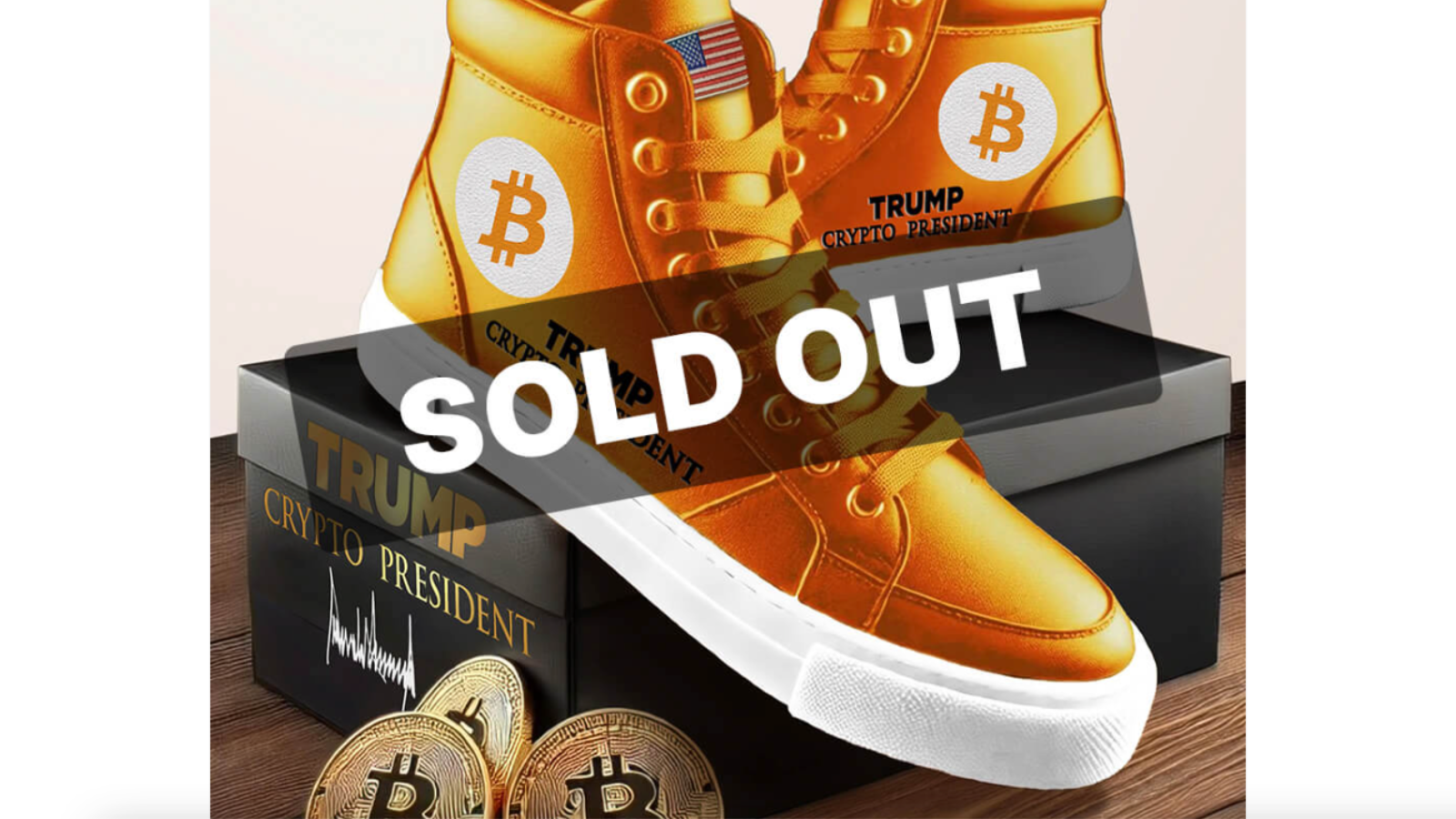 Trump Bitcoin Sneakers Sell Out, Already on EBay for $2,500