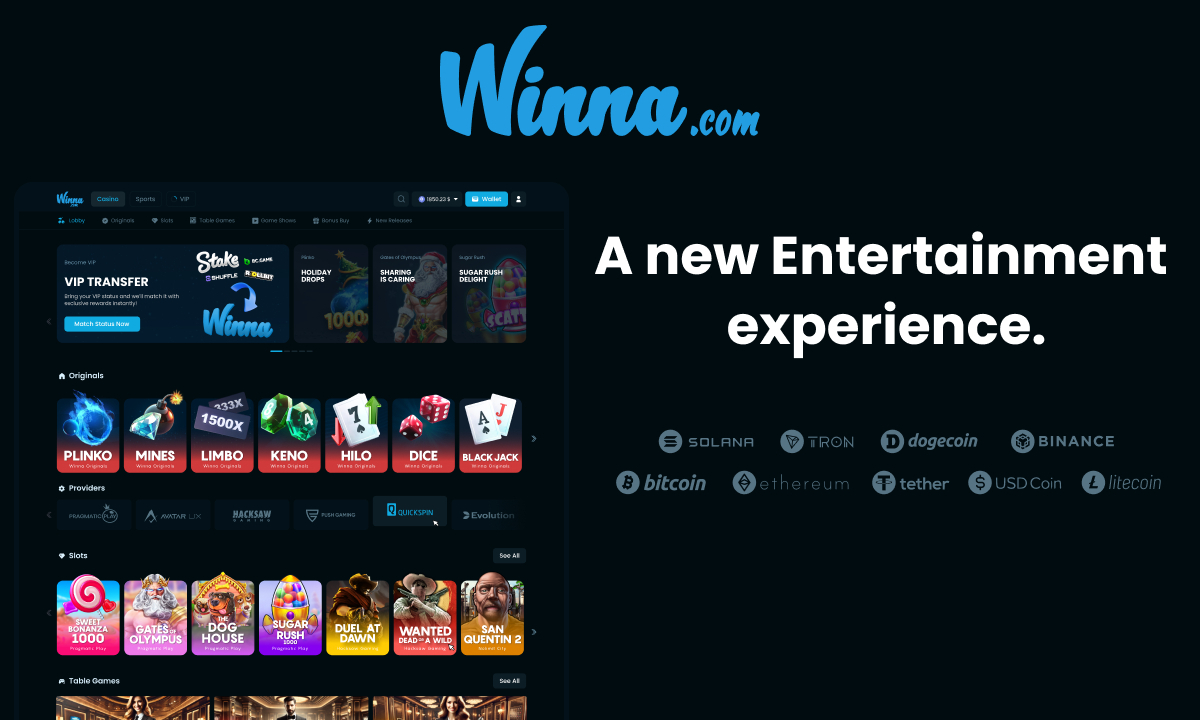 New Crypto Casino Platform Winna.com Secures $15 Million in Seed Funding -  Decrypt