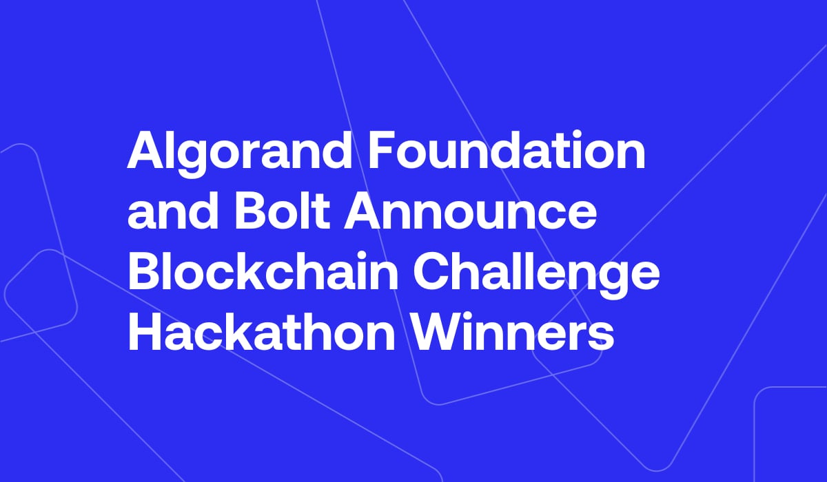 Algorand Foundation and Bolt Announce Blockchain Challenge Hackathon  Winners - Decrypt
