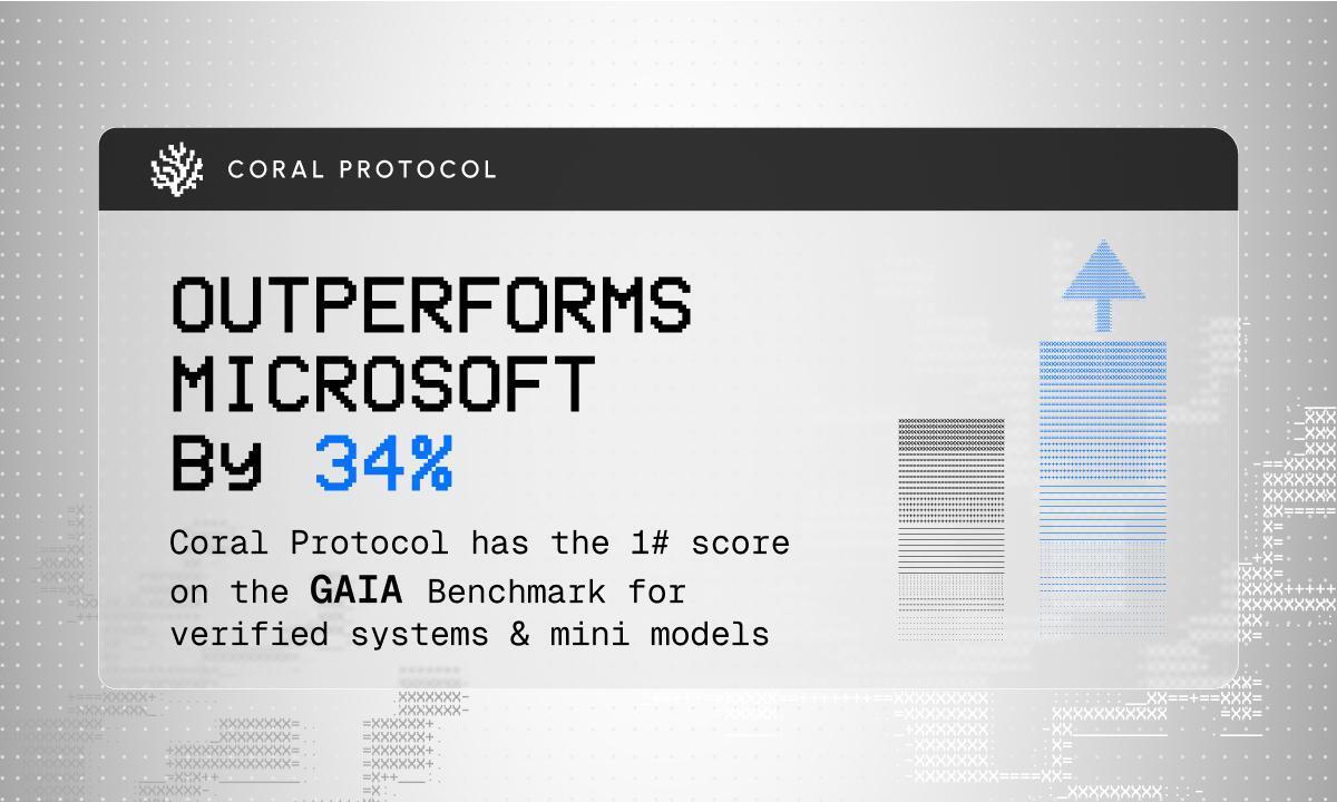 Coral Protocol Outperforms Microsoft by 34% With Top GAIA Benchmark for AI  Mini-Model - Decrypt