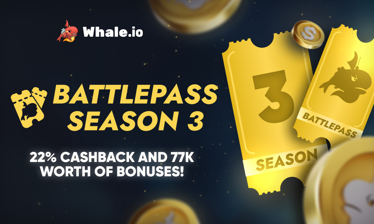 Whale.io Launches Battlepass Season 3, Featuring $77,000 in Crypto Casino  Rewards - Decrypt